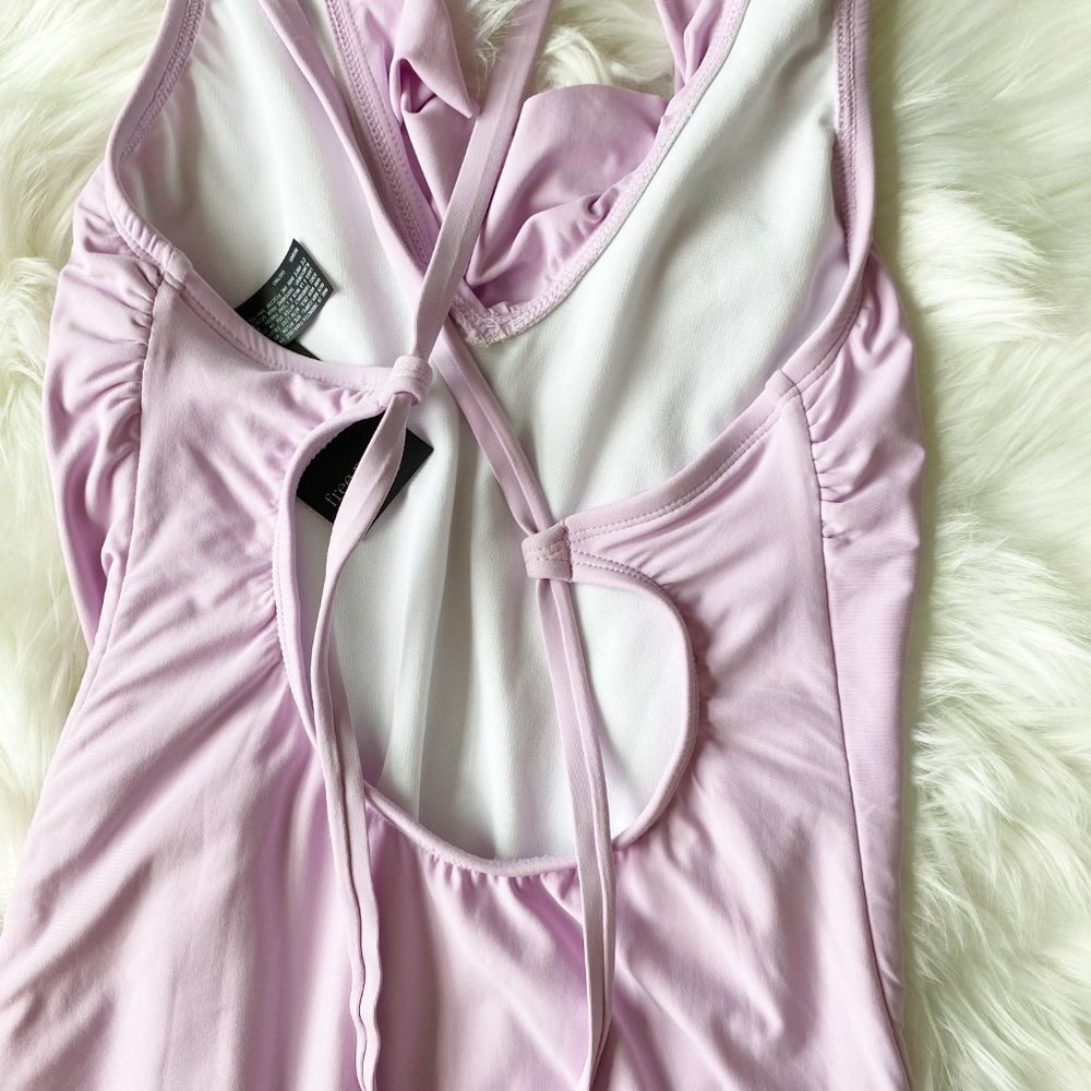 Free Press Dani Ruffle Pink One Piece Swimsuit S - Picture 5 of 13